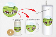 Dairy Farm Scene Clipart, a Graphic by Artnoy (Thumbnail 3 of 5)