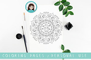 Unicorn mandala, a Pattern Graphic by Cute Little Workshop (Thumbnail 2 of 3)
