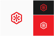 Red Flower Blossom Hexagon Logo, a Branding & Logo Template by ika trisiana (Thumbnail 2 of 2)