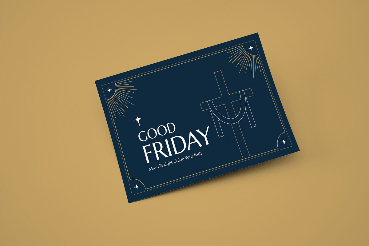 Good Friday Greeting Card, a Card Template by Neermana (Photo 3 of 4)