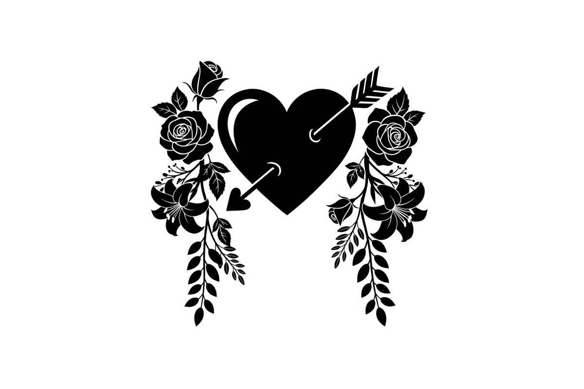 50 Valentine Day Silhouette Pack, an Illustration by Designs_River (Photo 39 of 51)