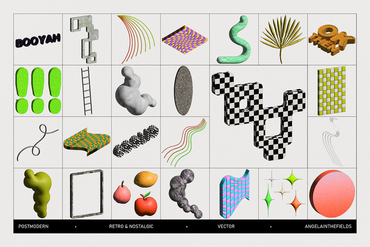 Neo 3D Postmodern Elements 2, an Object Graphic by angelainthefields (Photo 11 of 13)