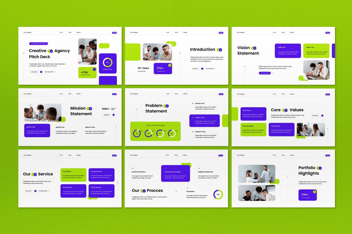 White Blue Pitch Deck Google Slide, a Presentation Template by graphicook (Photo 2 of 5)