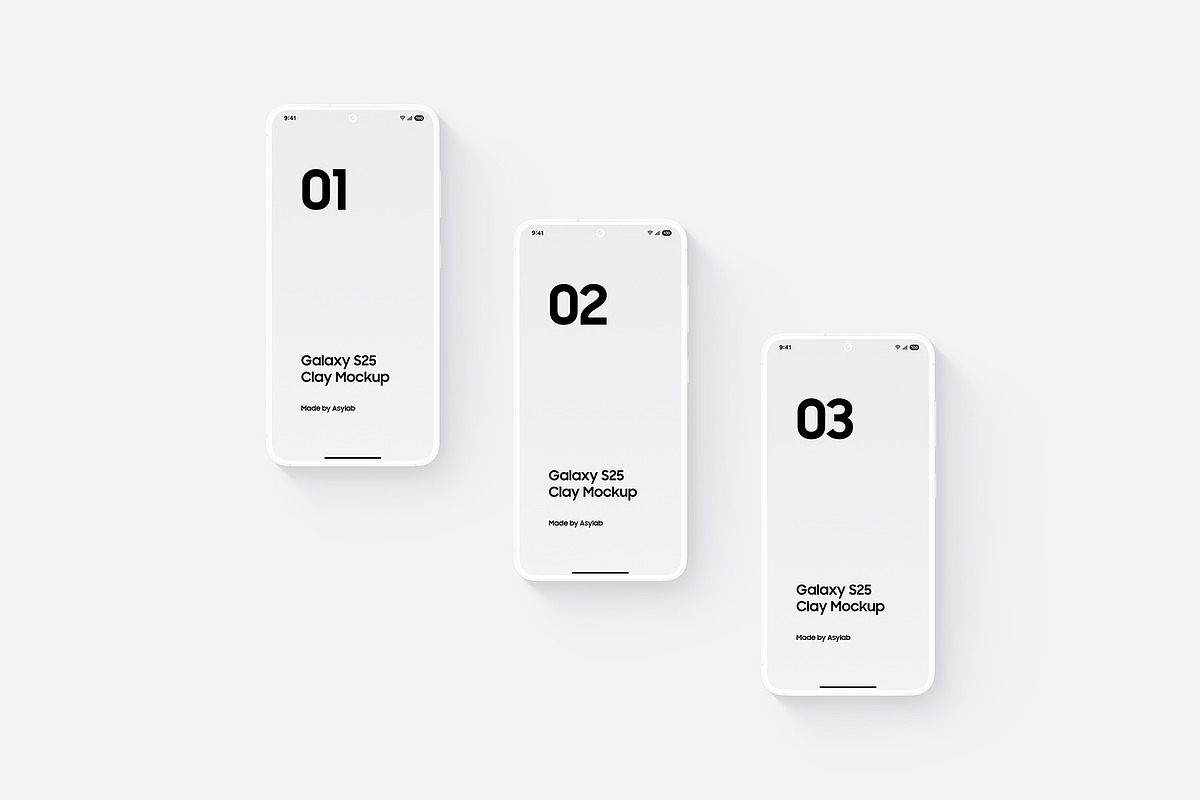 Galaxy S25 Clay Mockups Scenes, an Android Mockup by Asylab (Photo 15 of 58)