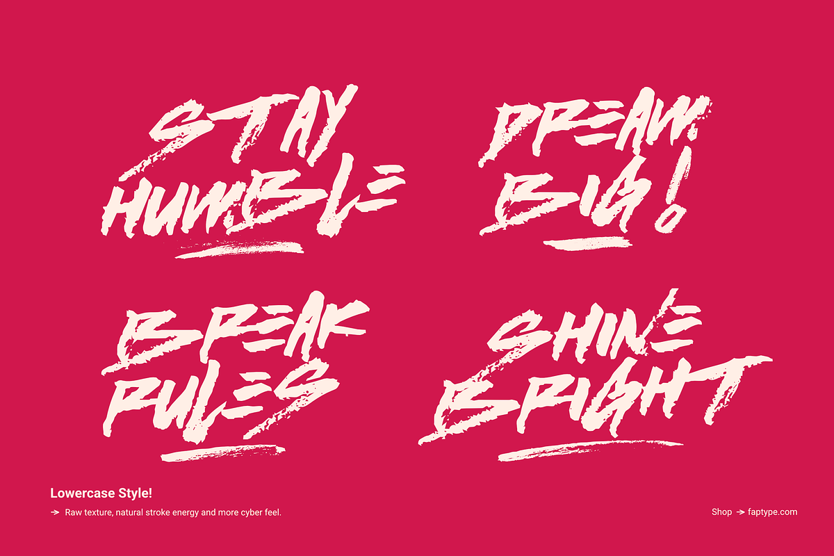 Stroke | Cyber Brush Font, a Handwritten Font by Ardana Creative (Photo 9 of 14)