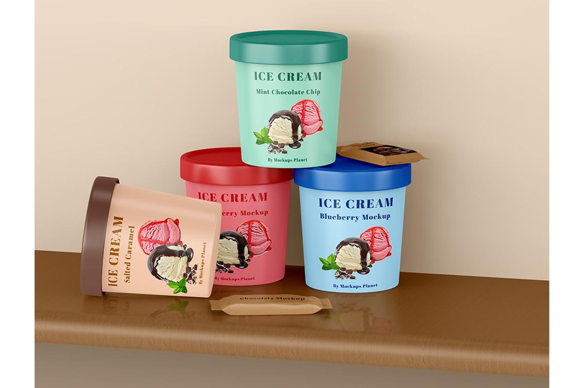 Ice Cream Cup Mockups, a Cups & Container Mockup by Mockups Planet (Photo 3 of 5)