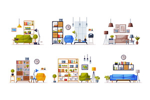 Modern Room Interior Design with, an Object Illustration by TopVectors