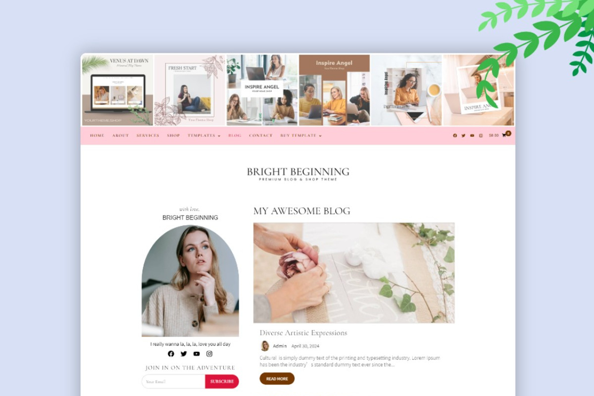 Bright Beginning - Responsive Shop WordPress Blog Theme preview 4