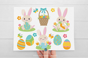 Easter Bunny Vector SVG Clipart