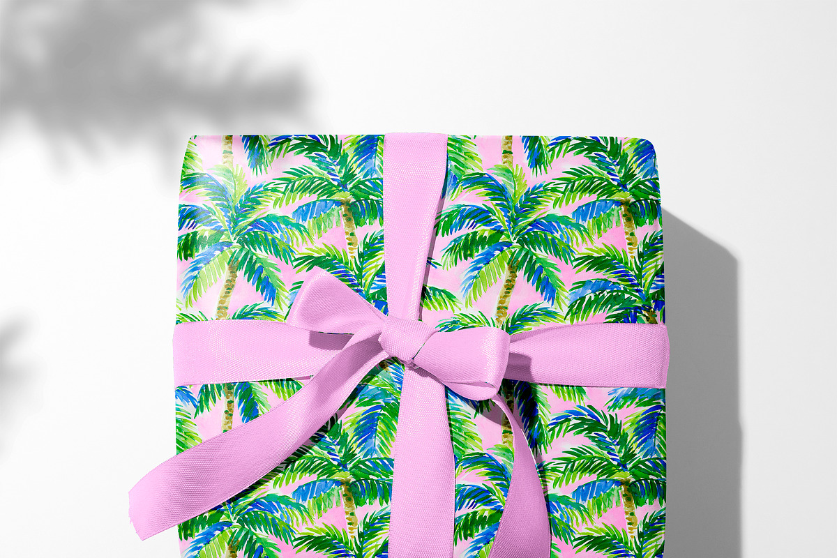 Seamless Preppy Palm Tree Patterns, a Pattern Graphic by The Preppy Artist