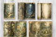 Fantasy Forest Junk Journal Pages, a Background Graphic by LA Design (Thumbnail 7 of 10)