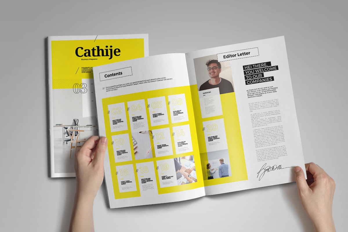 Cathije | Business Magazine Template, a Magazine Template by spidergraph (Photo 2 of 9)