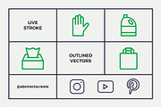 Waste Recycling Line Icons, an Outline Icon by Abstracto-Create (Thumbnail 6 of 6)