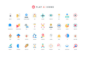 Ai services data analysis icons, an Object Illustration by Lemberg Vector