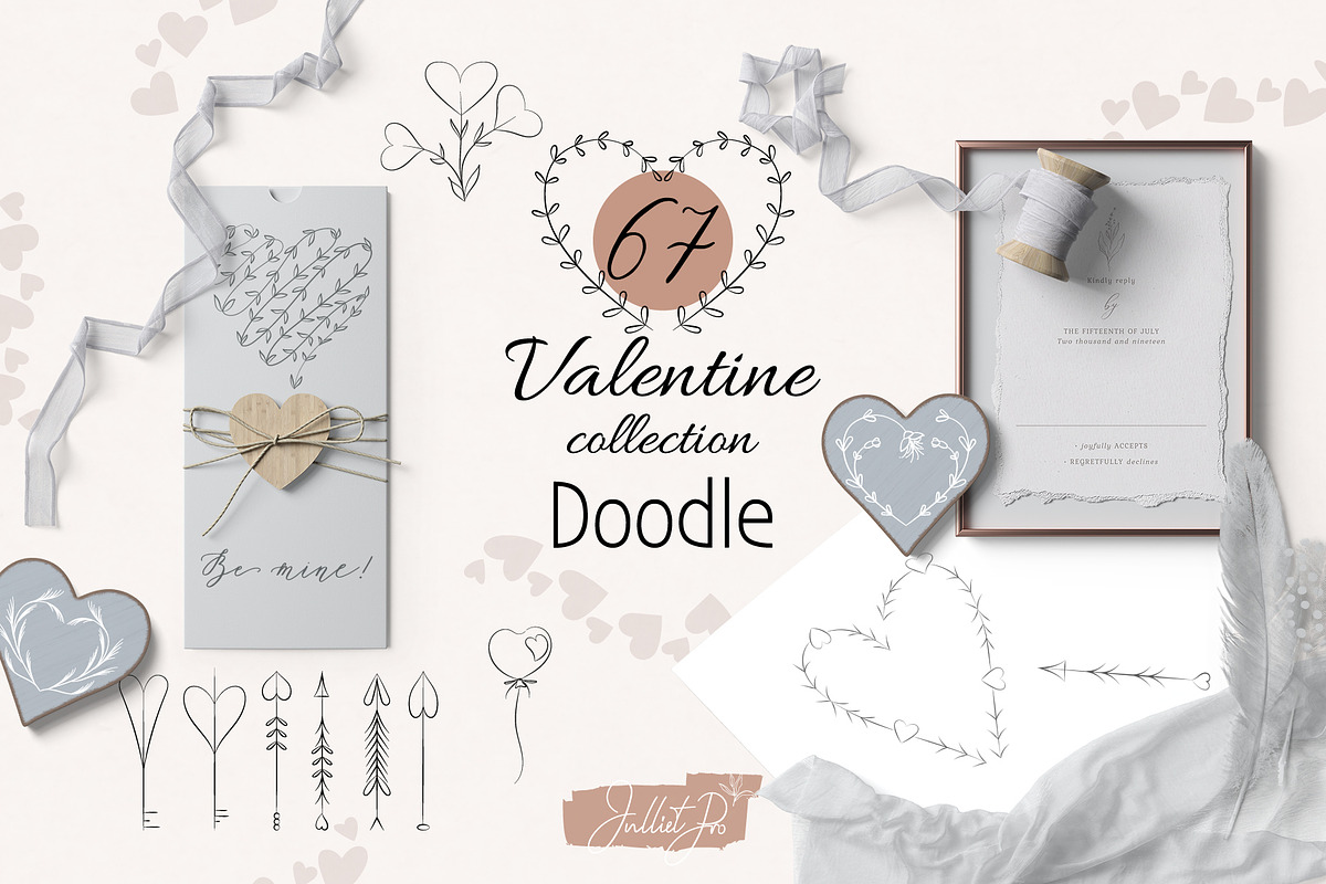 Valentine's Doodle, a Decorative Illustration by JuDesign (Photo 1 of 11)