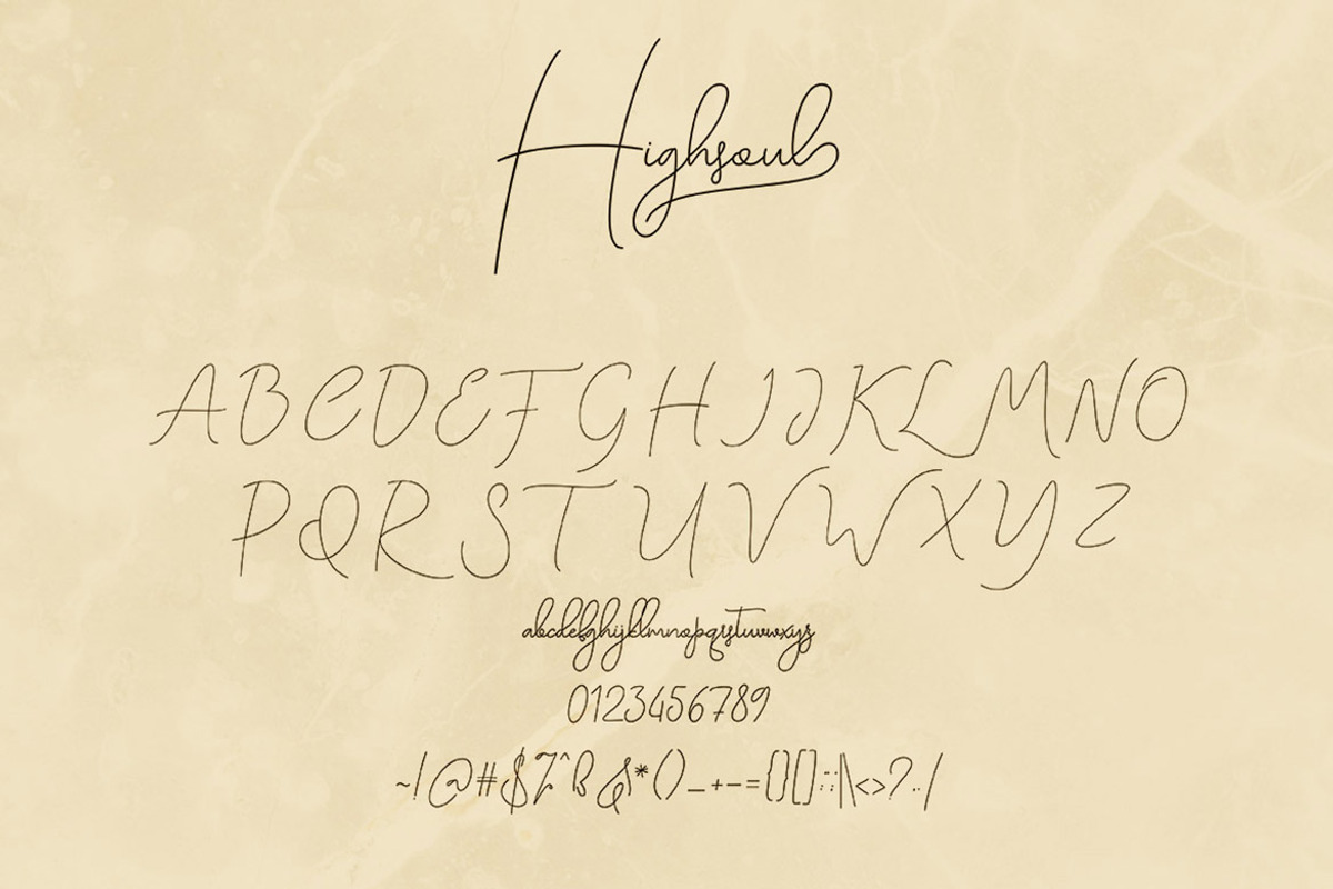Highsoul Script Font preview 5