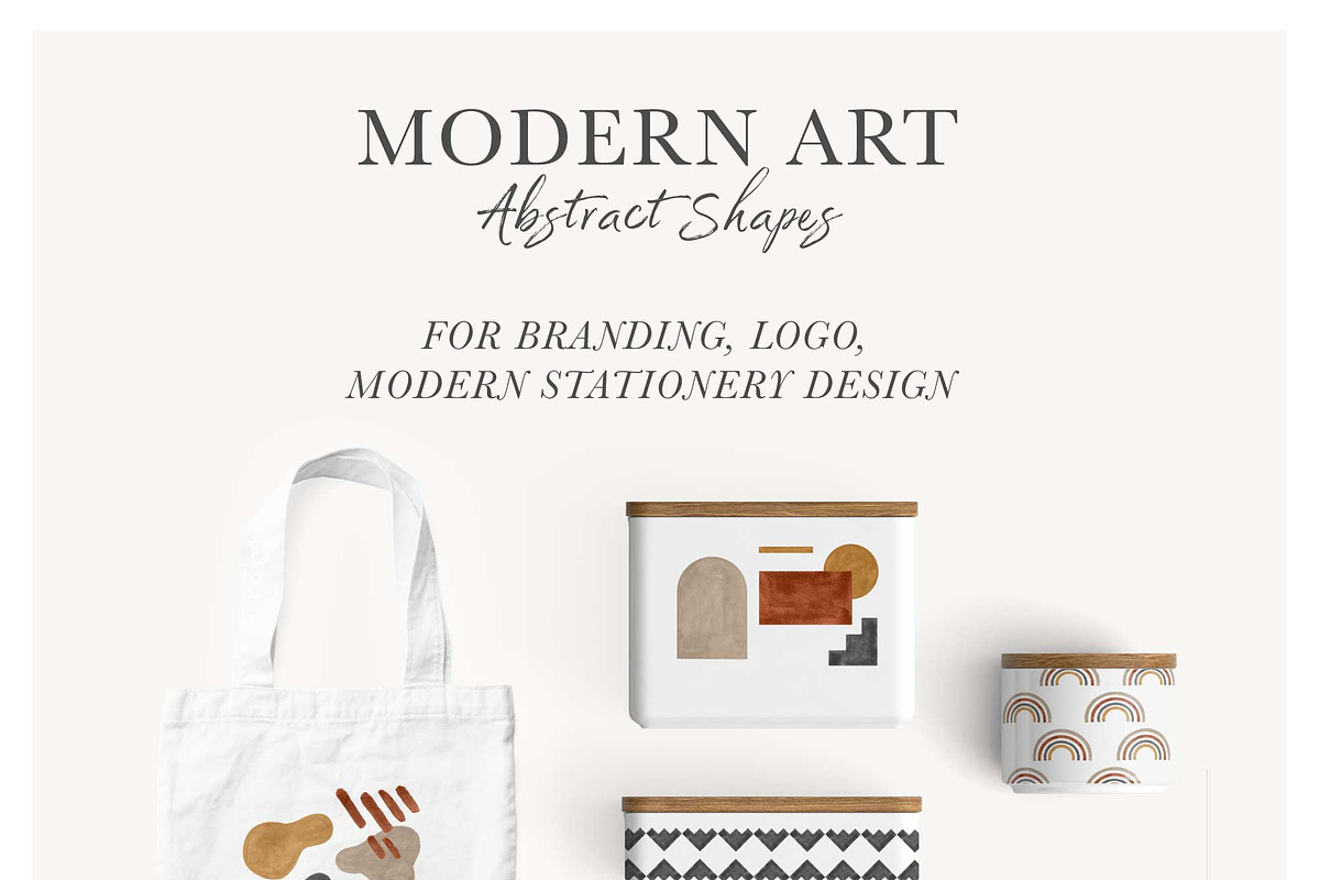 Watercolor Abstract Geometric Shapes, an Illustration by Momo Studio (Photo 6 of 6)