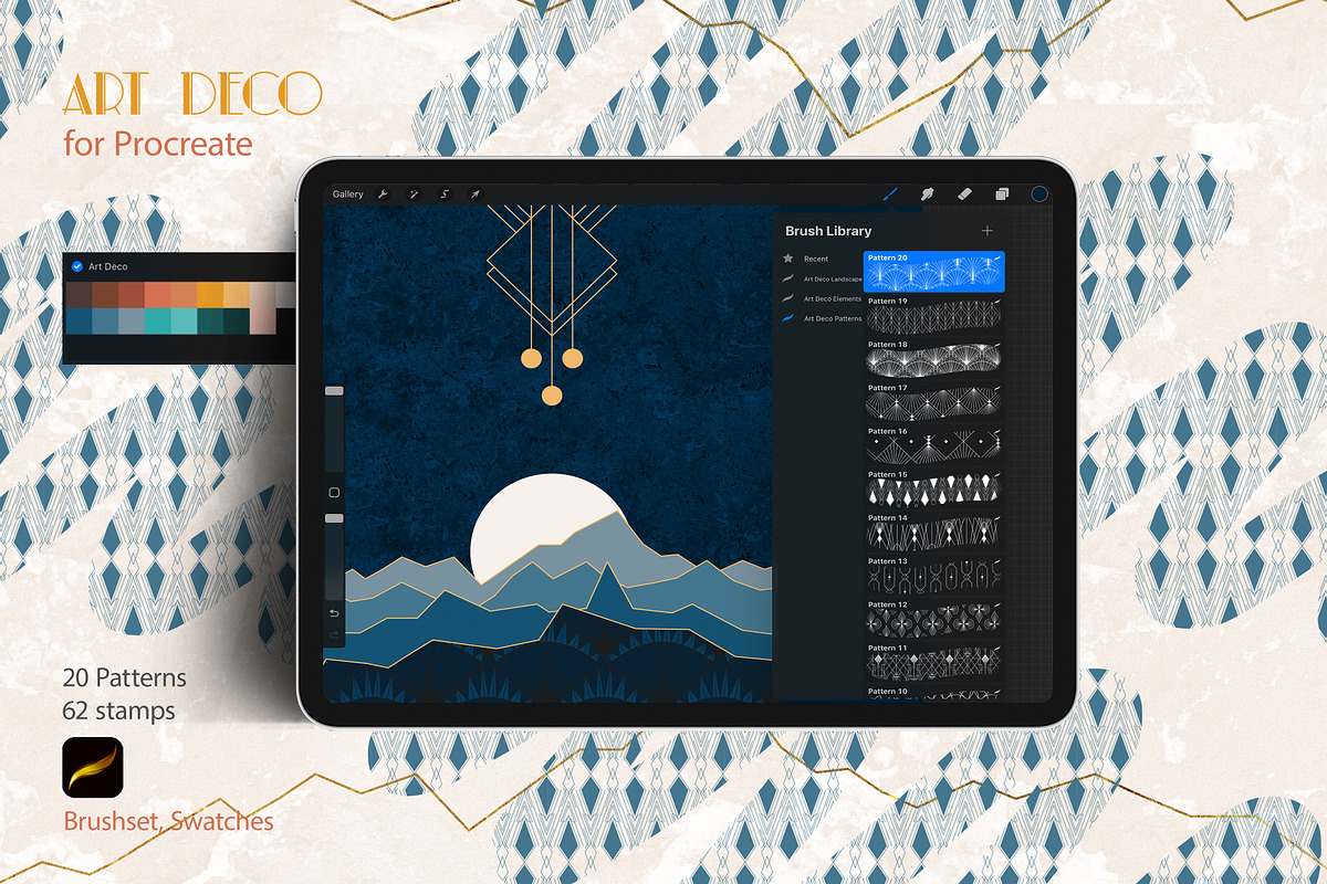 Art Deco Landscape Creator Kit, an Object Graphic by Polli Deeva (Photo 7 of 19)