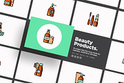 Beauty Products | 20 Thin Line Icons, an Outline Icon by Alex Blogoodf (Thumbnail 1 of 11)