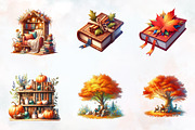 Fall Reading Book Sublimation Clipar, an Illustration by RobertsArt (Thumbnail 5 of 7)