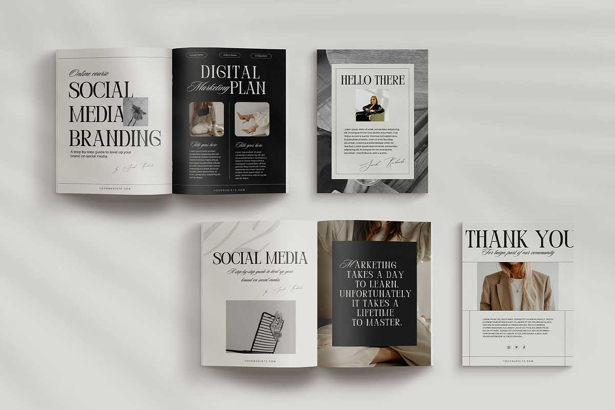 Ravenna Workbook Canva Template, a Marketing Template by Amaré Creative (Photo 2 of 9)