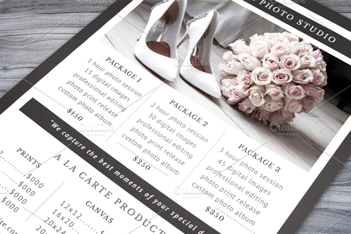 Photography Pricing Guide Template, a Flyer Template by NM-Design-Studio (Photo 2 of 3)