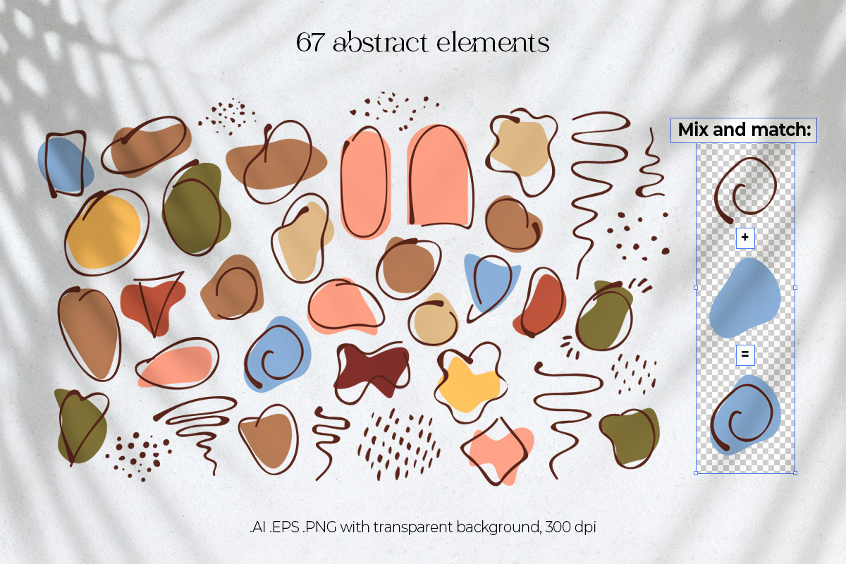 Autumn Women. Floral Abstract Set, an Object Graphic by Julie&Taily (Photo 8 of 21)