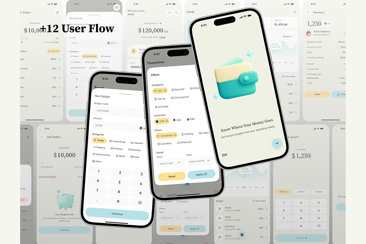 Fonio Finance Mobile App Kit, an App Template by DjectStudio (Photo 4 of 6)