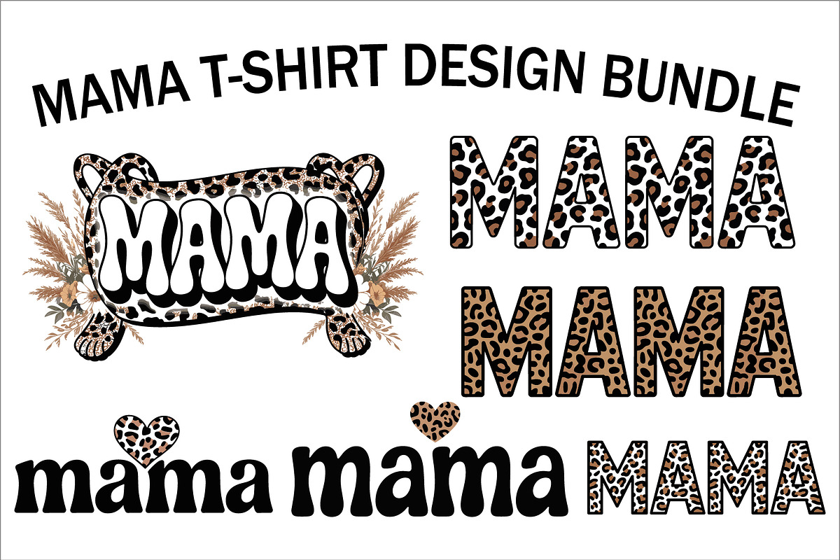 Modern Mama T- Shirt Design Bundle, an Illustration by Amazin_art (Photo 1 of 7)