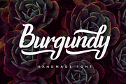 Burgundy - Handmade Font, a Script Font by rubirubiko (Thumbnail 1 of 8)