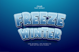 Text Effect Freeze Winter, a Layer Style Add-On by Navy Graphic