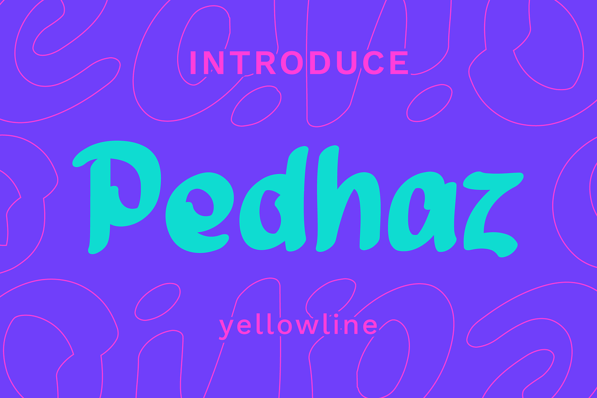Pedhaz - Display Font, a Handwritten Font by yellowline (Photo 1 of 8)