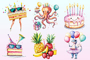 Quirky Funny Birthday Clipart Png, a Graphic by CitraGraphics (Thumbnail 2 of 4)