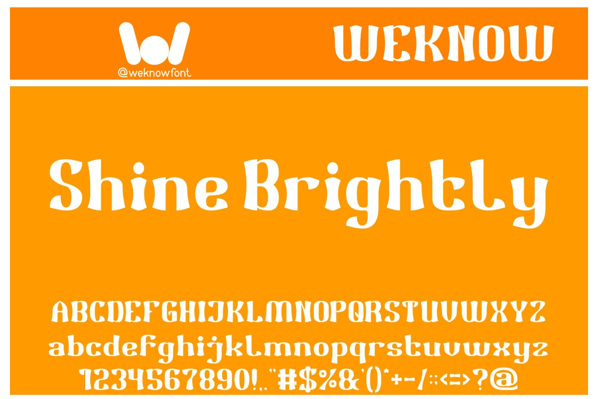 Shine Brightly font, a Font by weknow (Photo 1 of 8)
