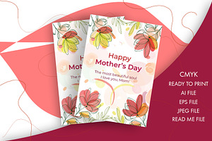 Happy Mother's Day Greeting card, a Card Template by kamalrawat_gd