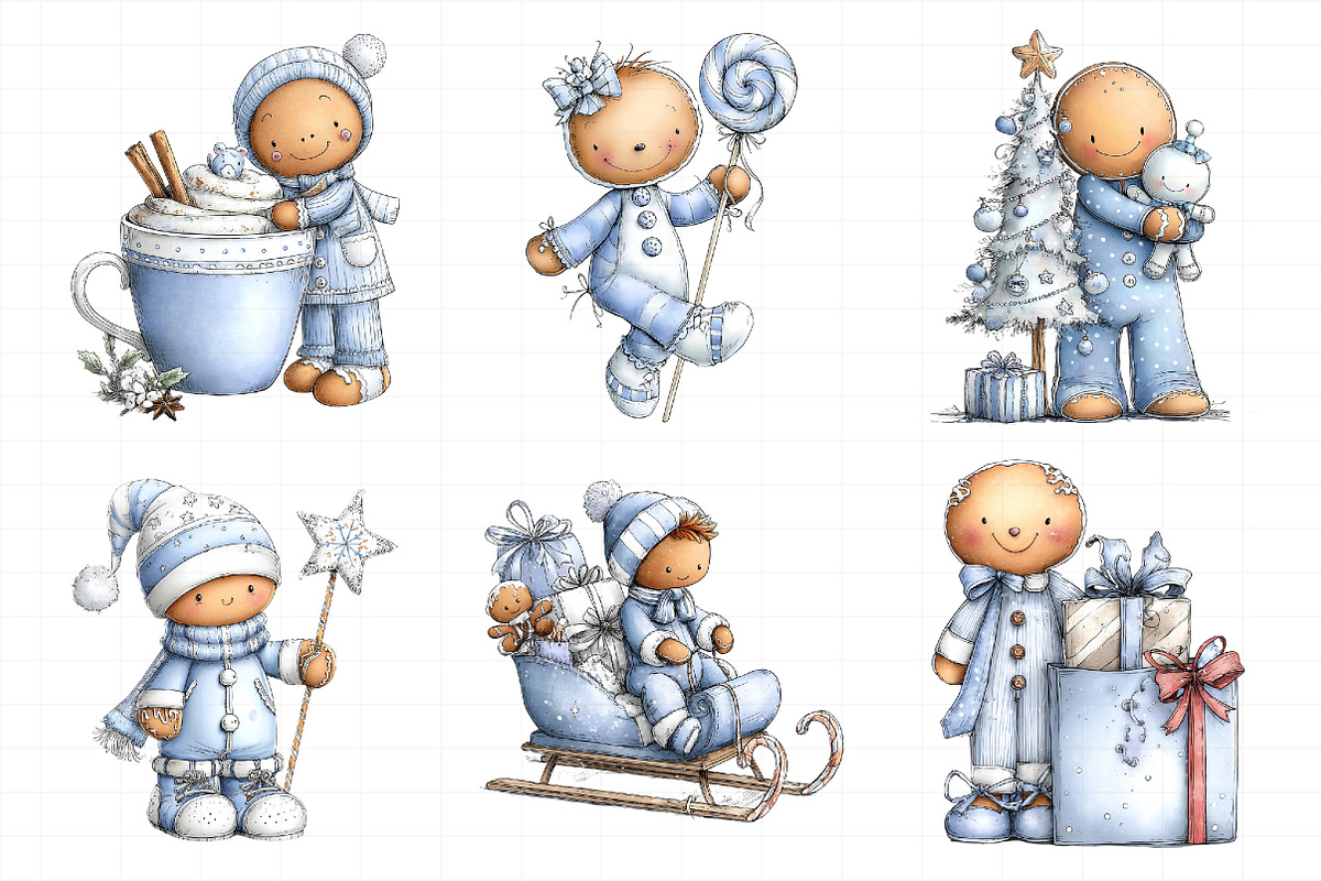 Christmas Gingerbread Man Clipart Bu, an Illustration by Daily.Designs (Photo 4 of 5)