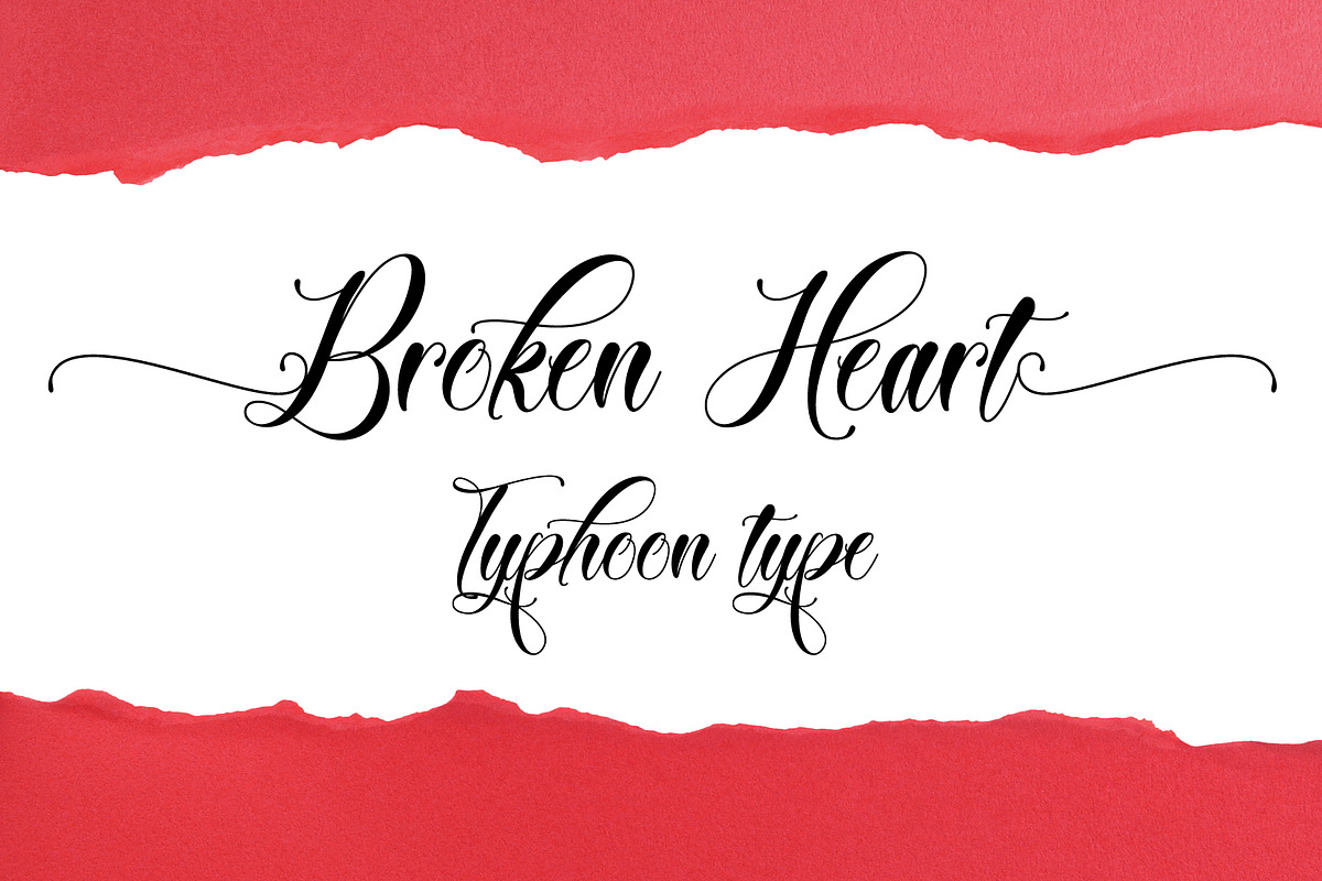 Broken Heart font