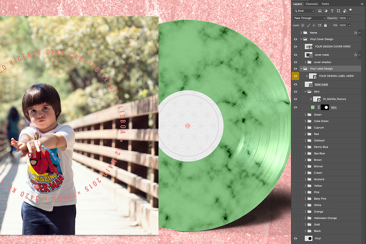 20 Marbled Vinyl Records - Mockup, a Product Mockup by this is awsm (Photo 3 of 23)