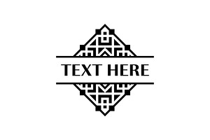 Symmetrical Geometric Frame template, a Branding & Logo Template by Rasagama Studio