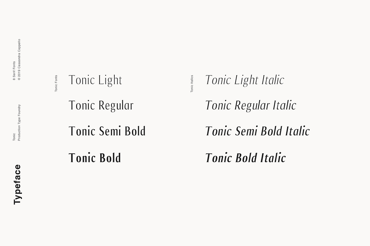Tonic - Luxurious Serif Typeface preview 2
