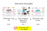 Watercolor Logo Creator Pack, a Branding & Logo Template by Design Unique (Thumbnail 15 of 15)