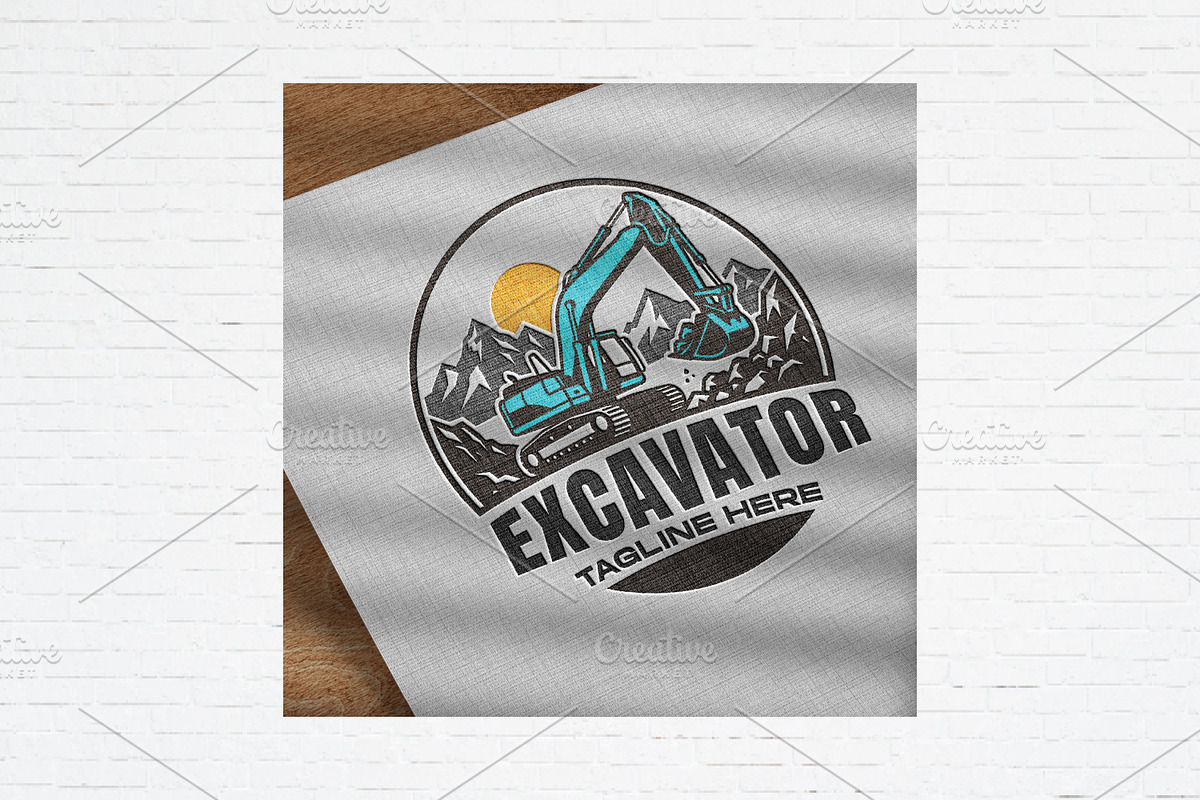 Excavator Services Premade Logo, a Transportation Illustration by Guavanaboy (Photo 2 of 3)