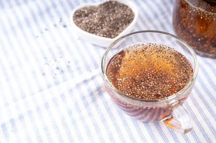 Chia seeds tea, trendy healthy drink