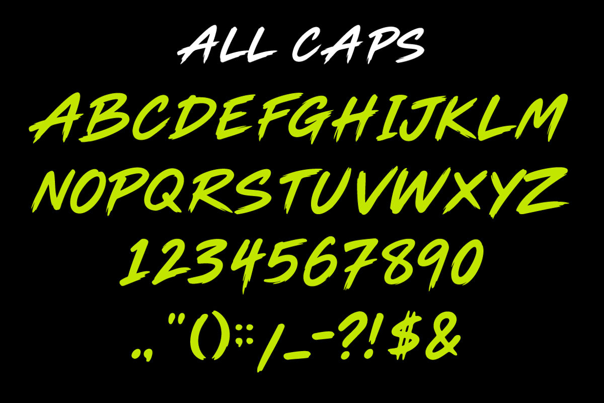 Raves Dynamic Sports Brush Font, a Handwritten Font by Serbaneka Studio (Photo 5 of 7)