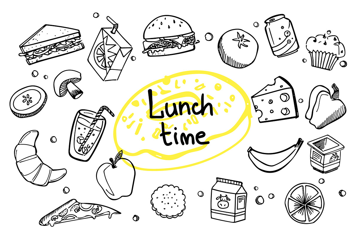 Lunch Time - Food doodles, a Food Illustration by Zomorsky (Photo 1 of 3)
