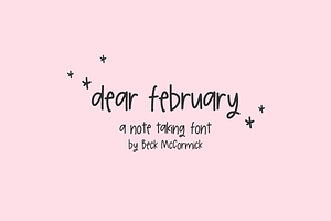 Dear February Handwriting Font