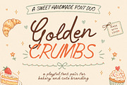 Golden Crumbs Handwriting Font Duo, a Handwritten Font by Littlehand (Thumbnail 1 of 9)