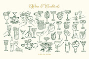 Cocktails and wine 130 illustrations, a Food Illustration by DesignThatMatters (Thumbnail 11 of 12)