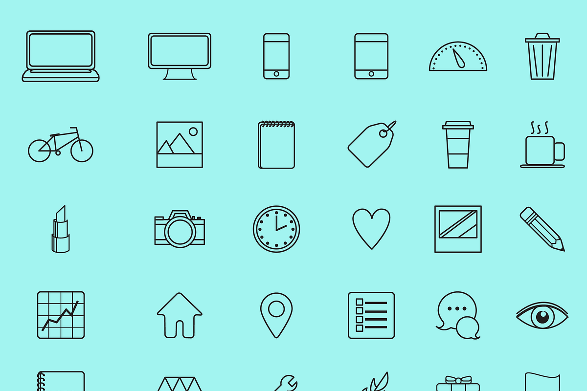Femicon - Line Icon Pack, an Outline Icon by gabwhite (Photo 2 of 2)