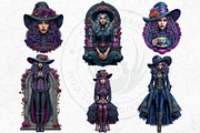 Fantasy witches clipart Set, a Person Illustration by ThatsDesignArt (Thumbnail 8 of 10)